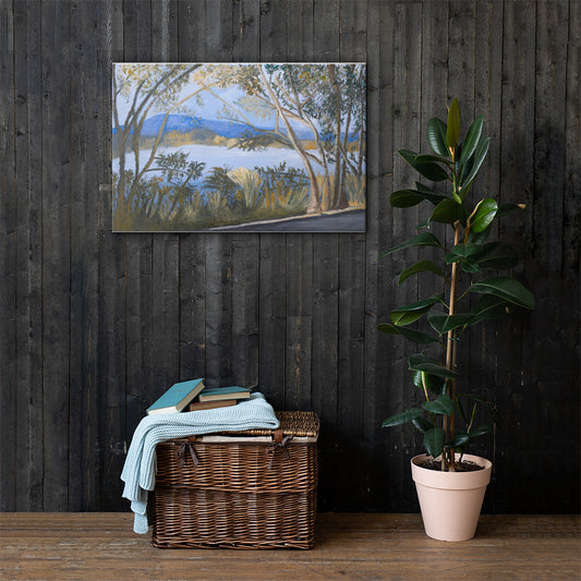 “The Lake at Vasona Park in Bb” by Amy Lynn Freeman - 24” x 36” Canvas Print