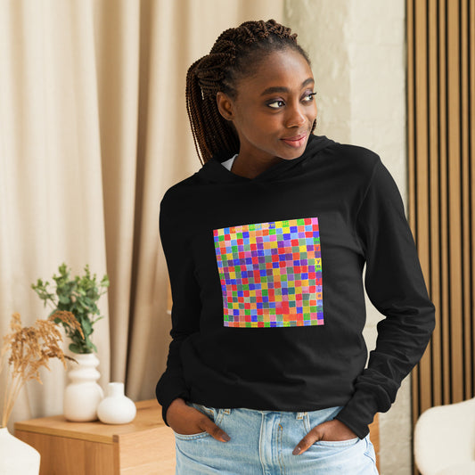 "Harmony of the Spheres(TM)" Hooded long-sleeve tee