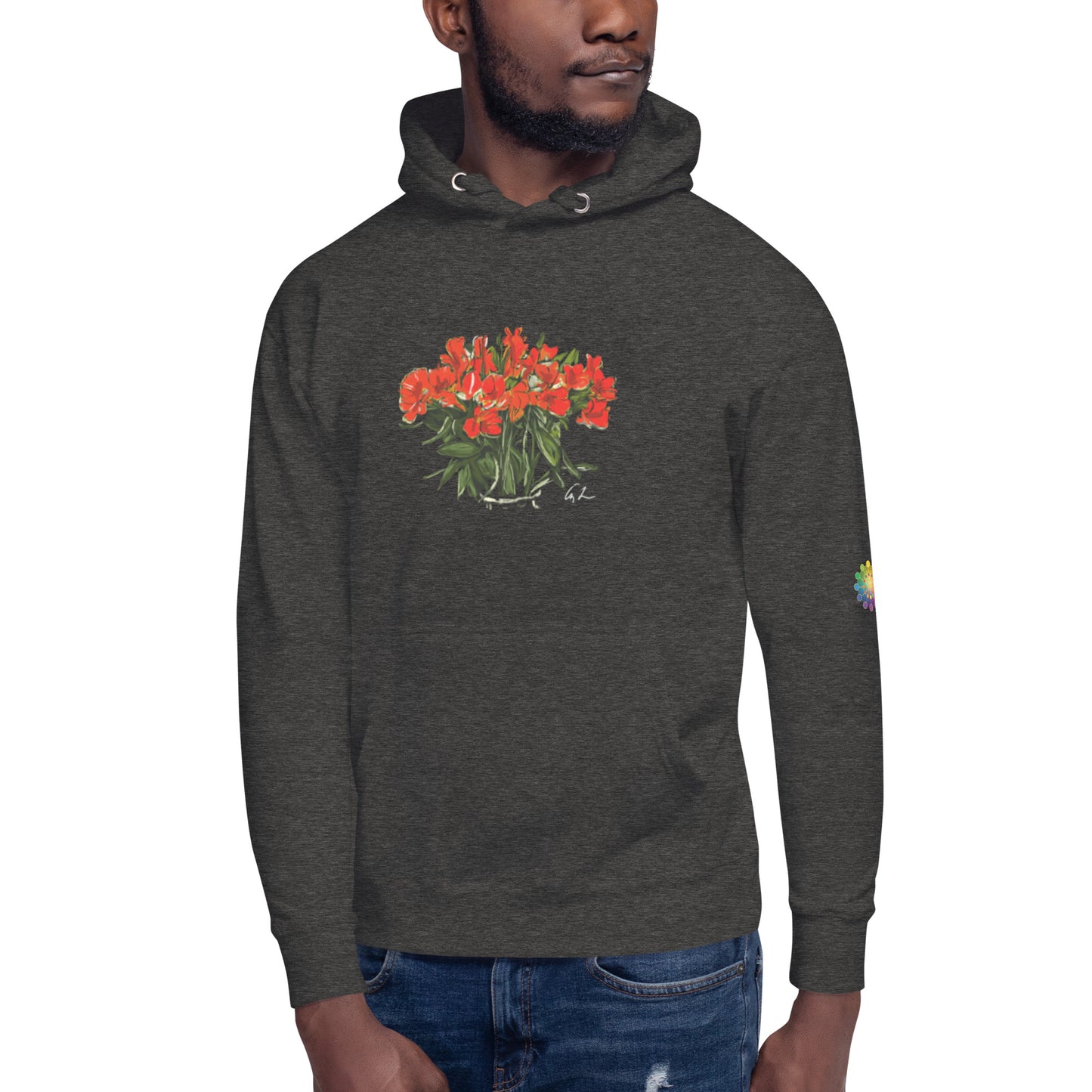 “Peruvian Lilies Alstroemeria in C# Major” by Amy Lynn Freeman - Unisex Hoodie
