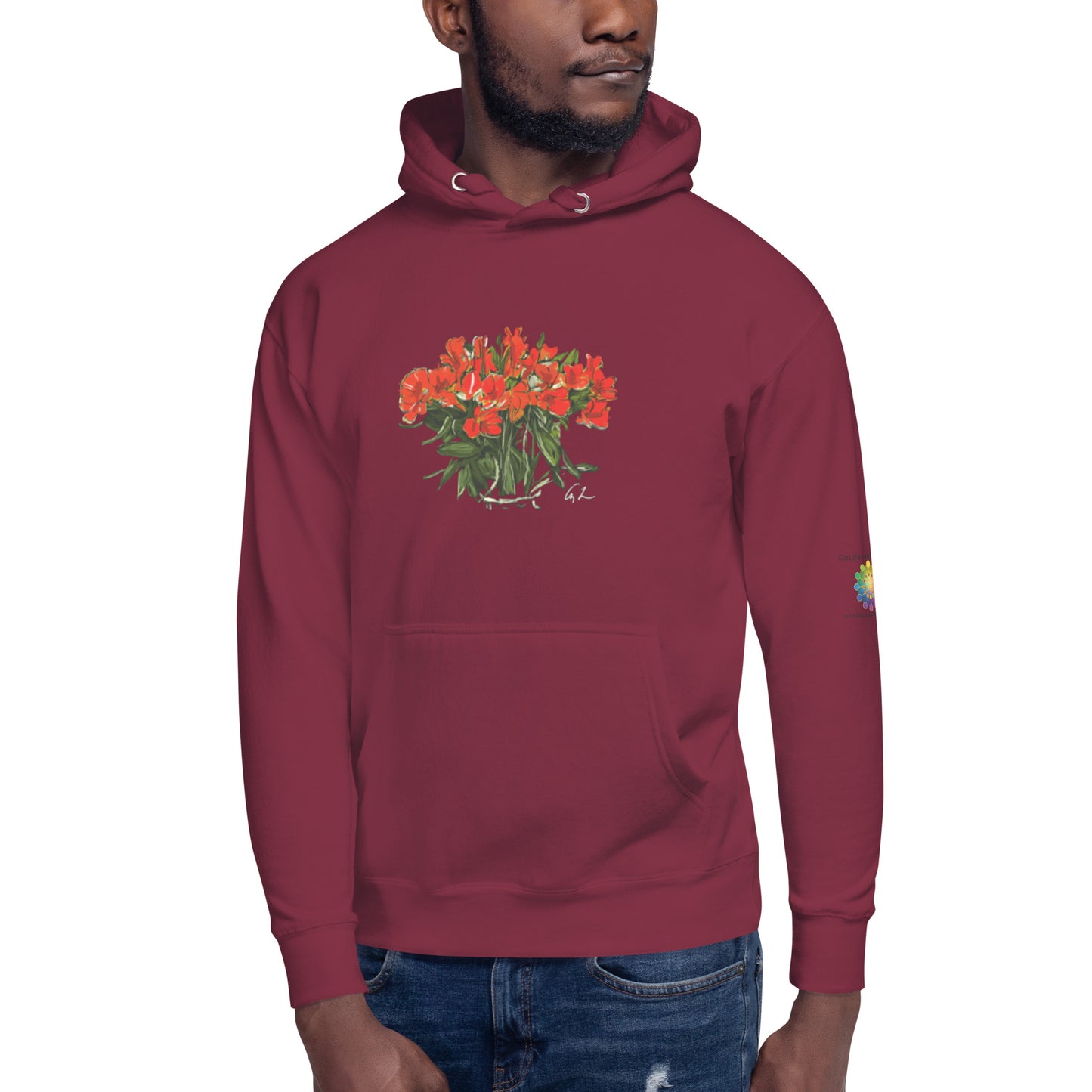“Peruvian Lilies Alstroemeria in C# Major” by Amy Lynn Freeman - Unisex Hoodie