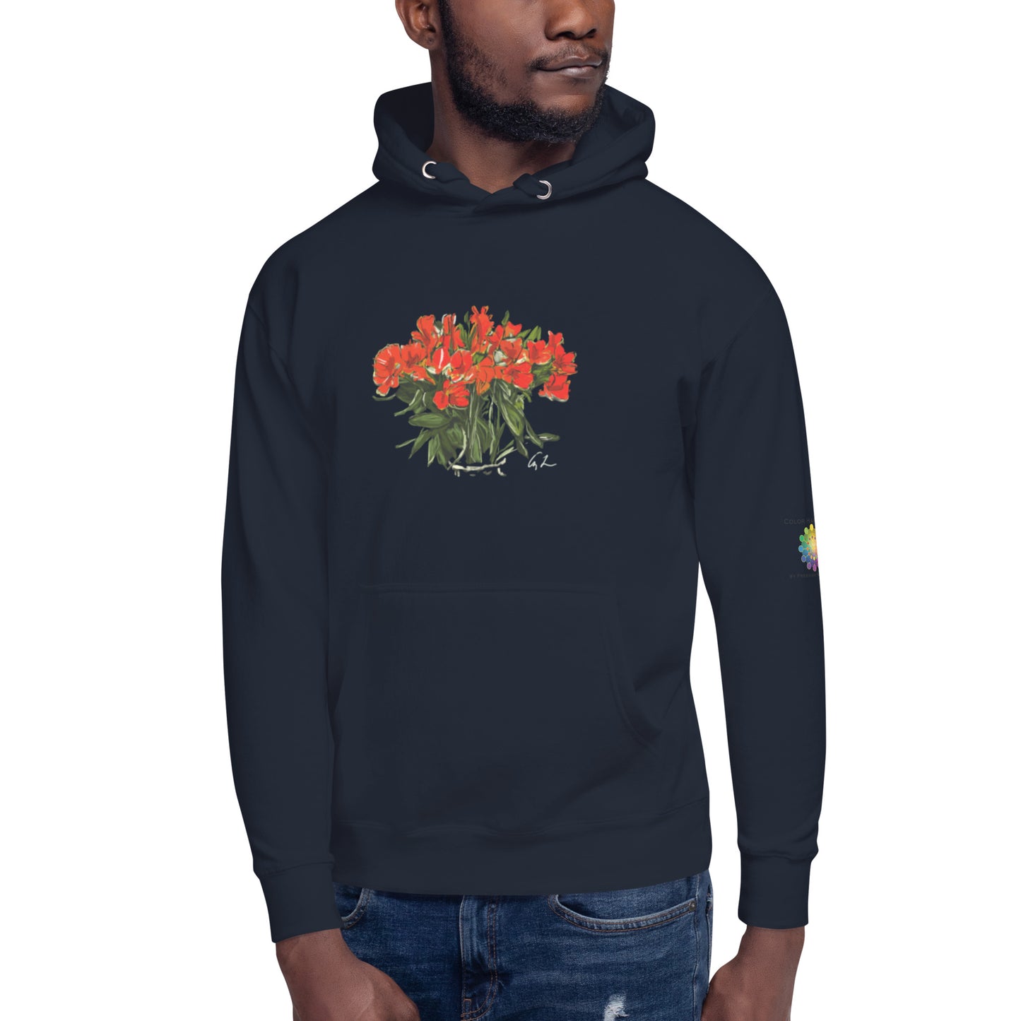 “Peruvian Lilies Alstroemeria in C# Major” by Amy Lynn Freeman - Unisex Hoodie