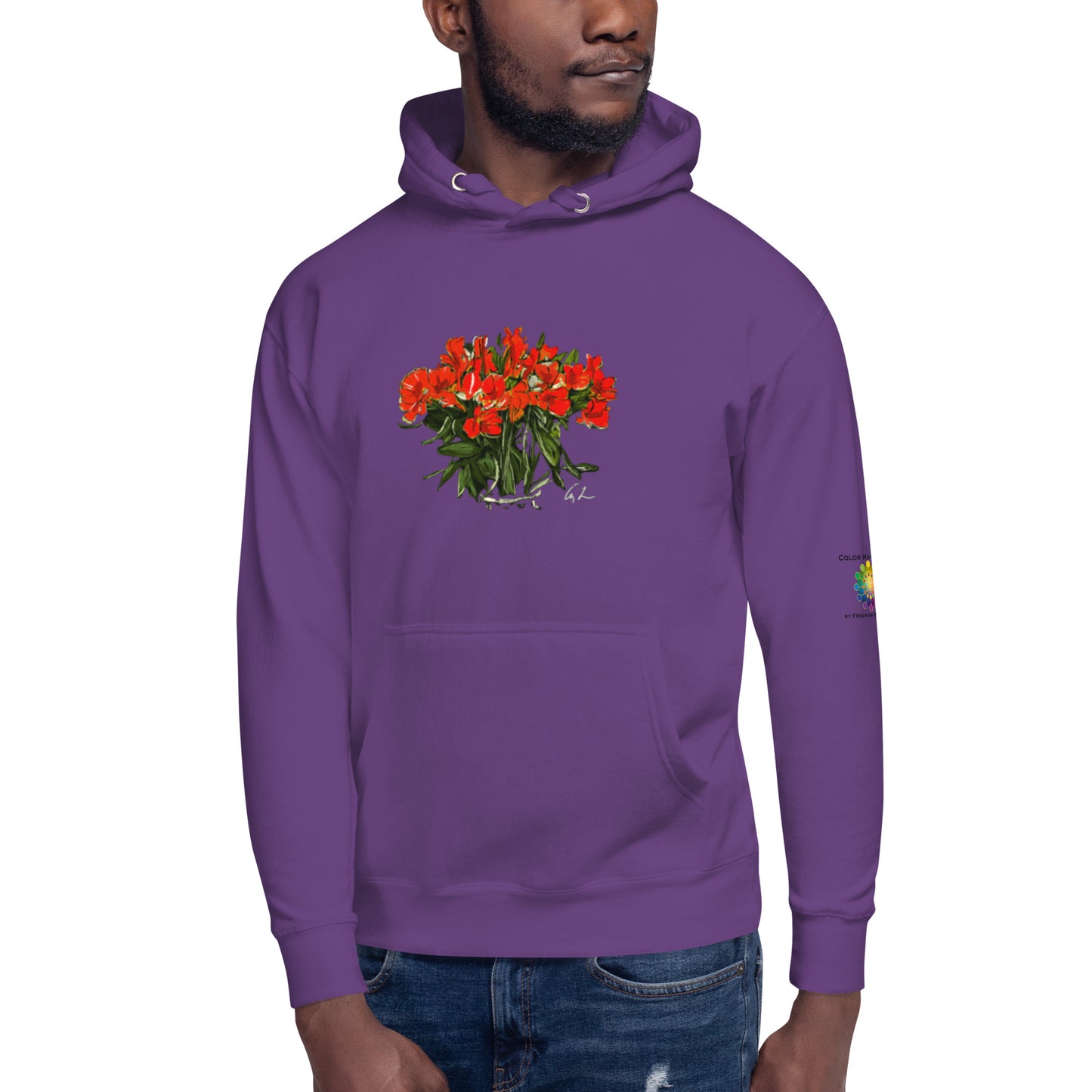 “Peruvian Lilies Alstroemeria in C# Major” by Amy Lynn Freeman - Unisex Hoodie